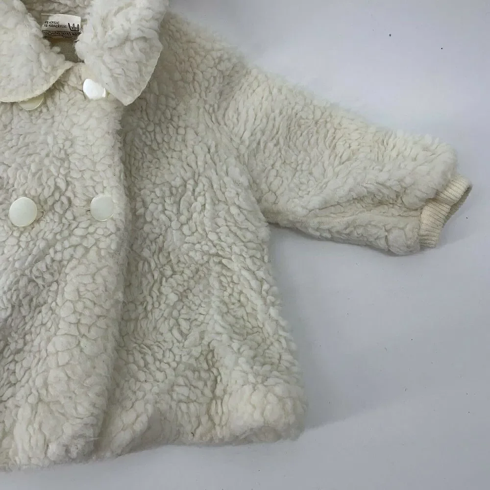 Basil Brush Vintage Sherpa White Peacoat 0-9 M